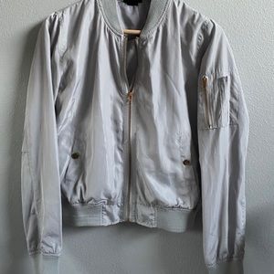 Grey Bomber Jacket